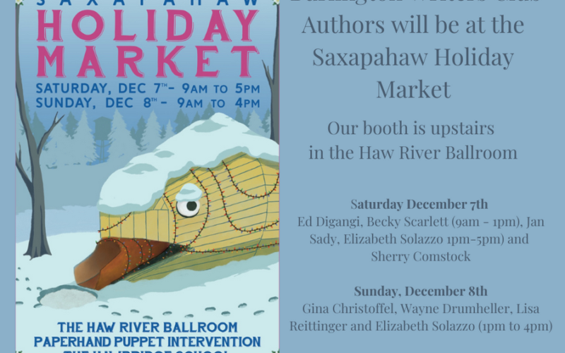 Burlington Writers Club authors will be at the Saxapahaw Holiday Market